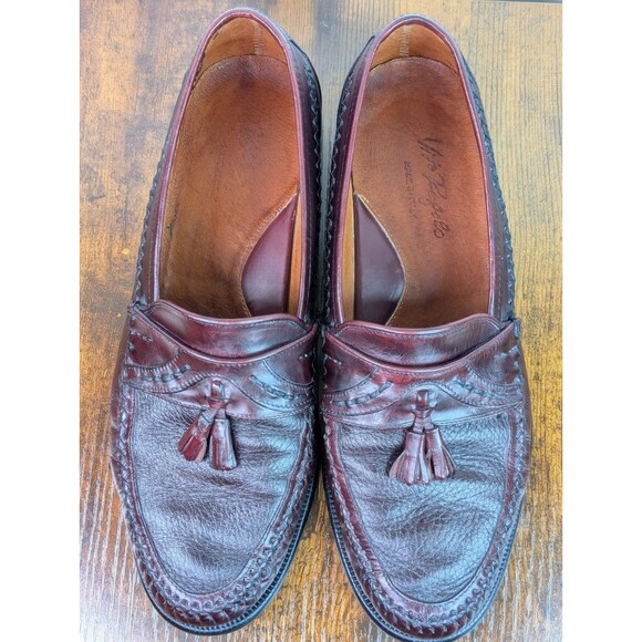 Vito Rufolo Brown Men\'s Tassel Leather Loafers Size 11 M Italian Weaved Leather main image 15